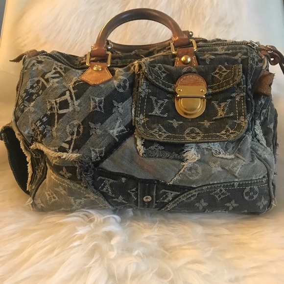 louis vuitton denim patchwork speedy